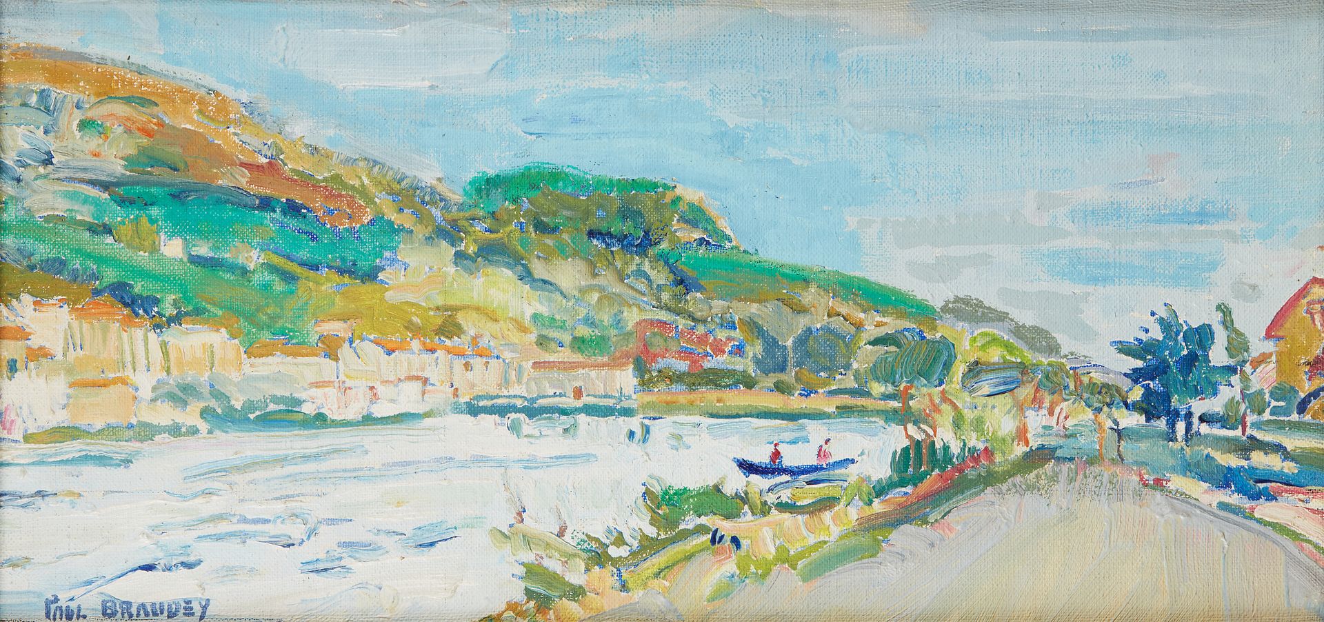 Null Paul BRAUDEY (生于1930年)


伊泽尔河，1962年


布面油画，左下角有签名


20 x 40厘米