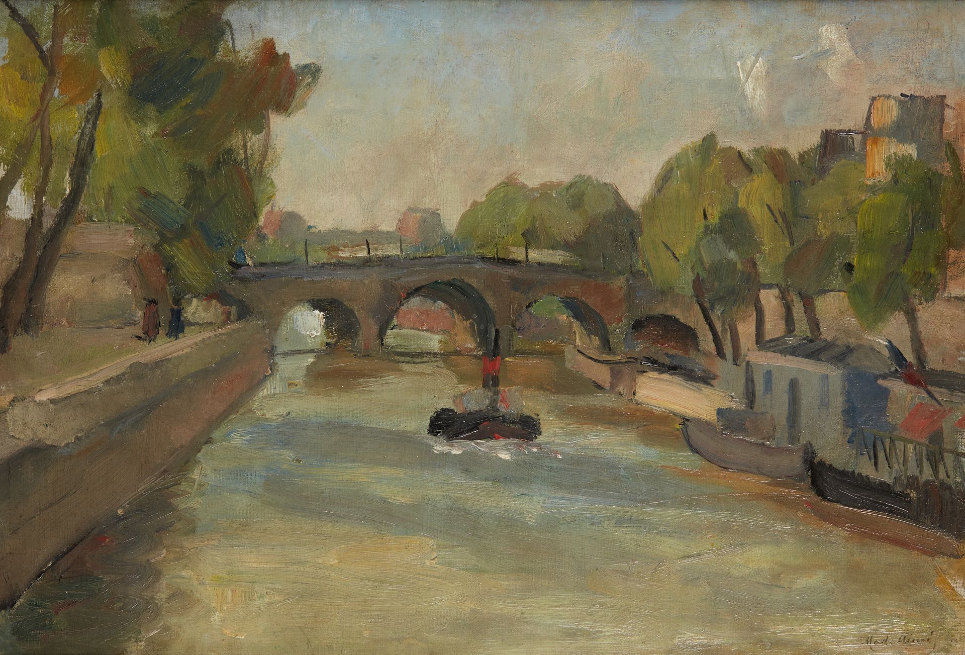 Null Madeleine Marie AIMÉ (Late 19th century) 


The Pont Marie in Paris 


Oil &hellip;