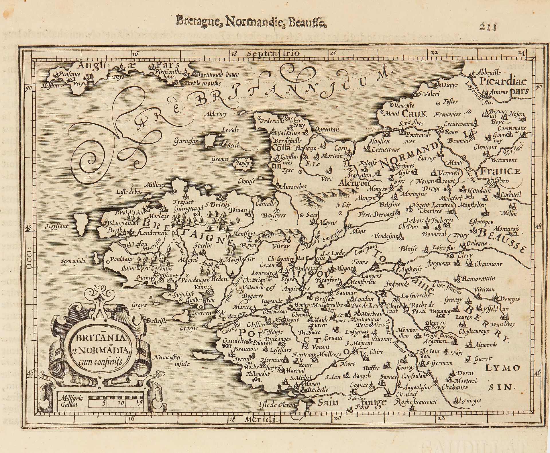 Null MERCATOR, G. / HONDIUS, J. Britania et Normadia cum confinijs.阿姆斯特丹，1608年。黑&hellip;