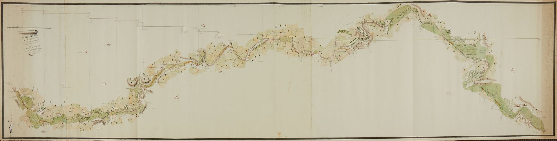 Null CONIAC, Aimé Philogène de. Mapa analítico de la navegación del río Vilaine.&hellip;
