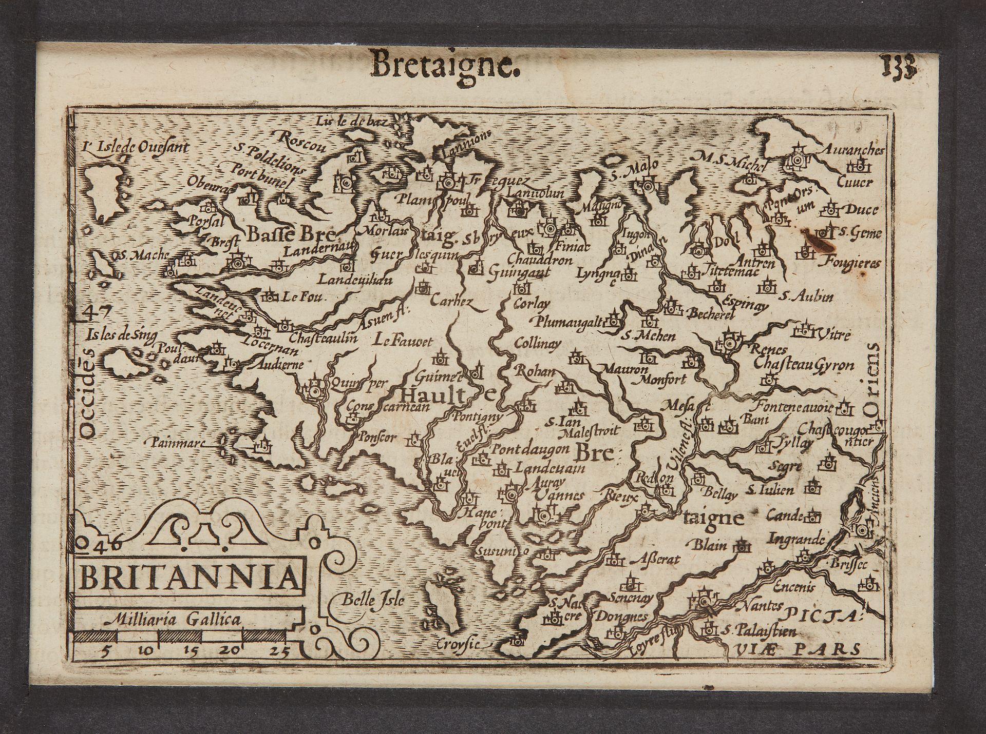 Null BERTIUS, P. Britannia. Amsterdam, 1602. Schwarz und weiß. Schönes Exemplar.&hellip;