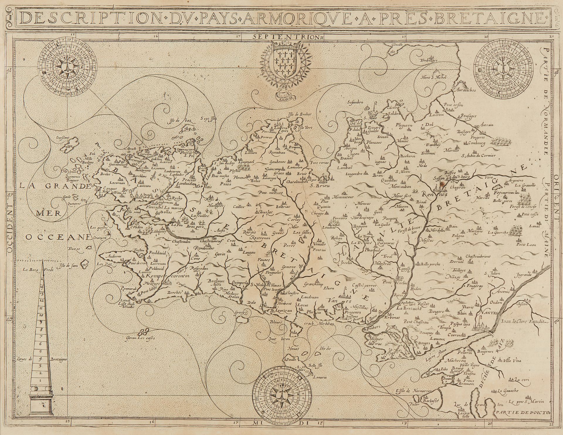 Null LECLERC, J. Description du Pays Armorique, à prés. Bretaigne. Parigi, 1631.&hellip;