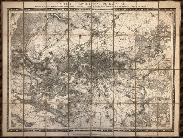 Null GENERAL PELET. Carte du département de la Seine, exécutée en 1839 au Dépôt &hellip;