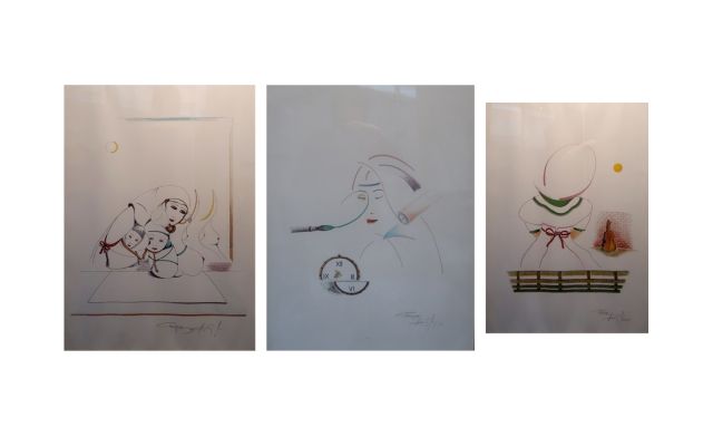 Null Henrich MARYAN，人称FRAMA（第20届）。

已签名和装裱的三幅石版画组曲

64 x 49和70 x 49厘米，正在展出