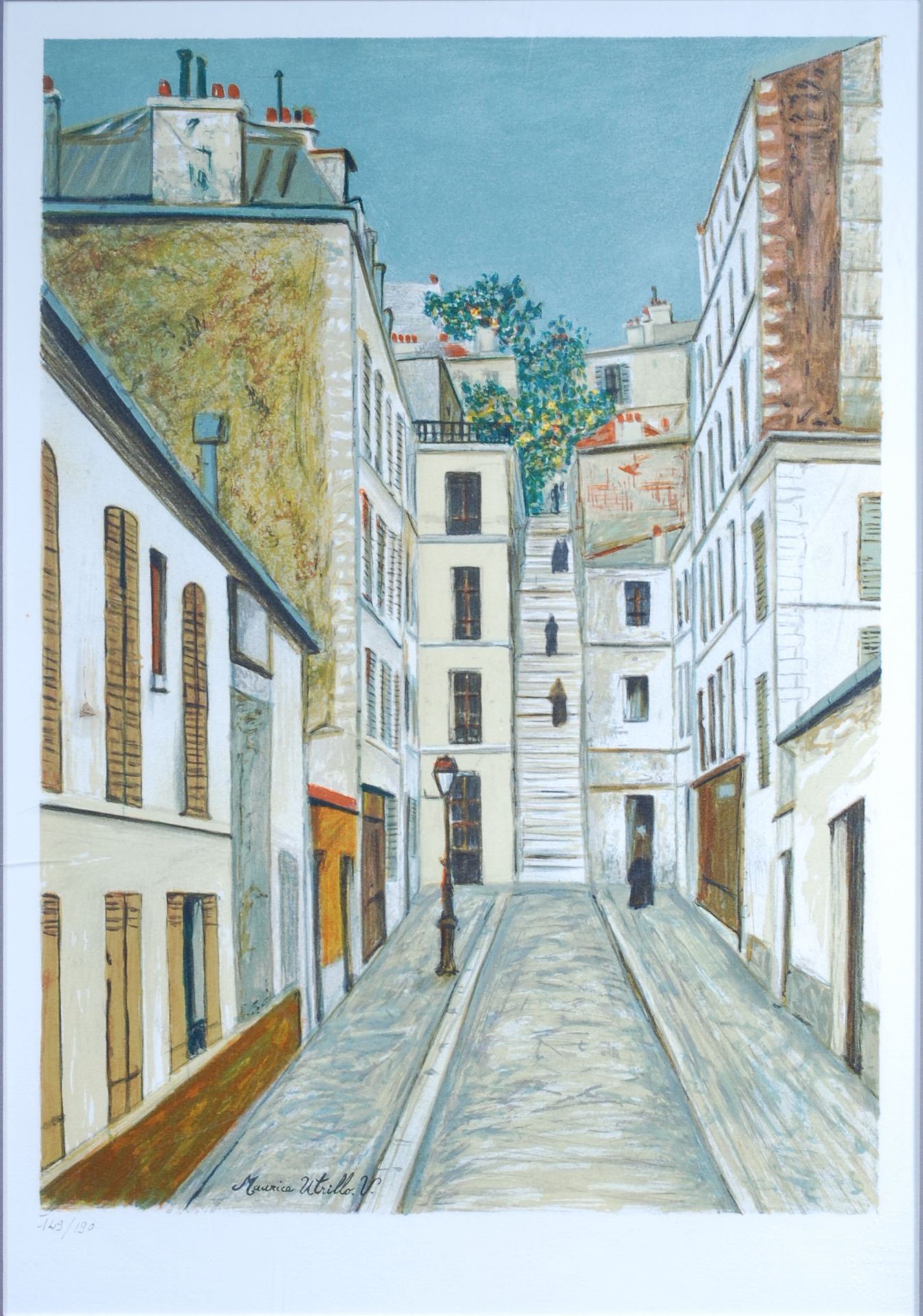 Null D'après Maurice UTRILLO (1883-1955) 

"Montmartre" 

Lithographie signée da&hellip;