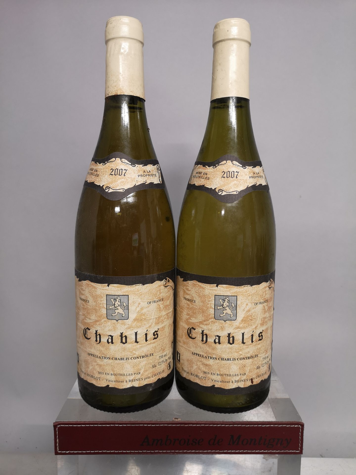 Null 2 bouteilles CHABLIS - Daniel ROBLOT 2007



Nous informons les acheteurs d&hellip;