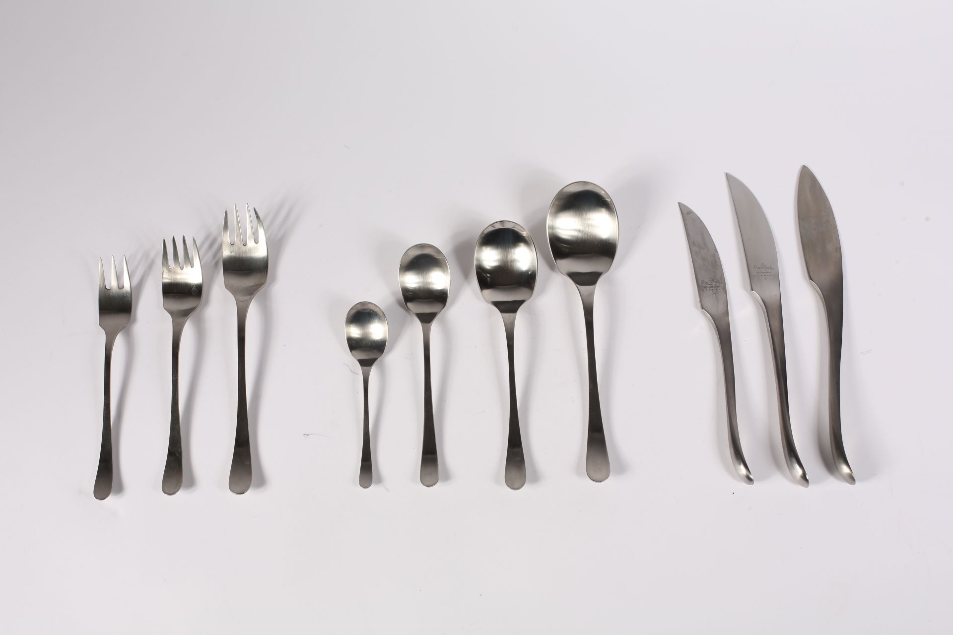 Null 
* ROSENTHAL 




Part of a household set in brushed metal including 6 tabl&hellip;