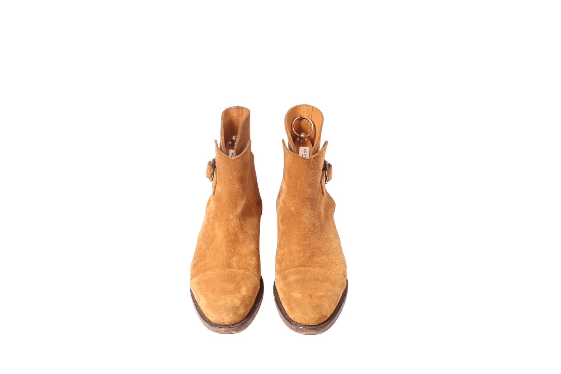 Null JM Weston 

Pair of buckle Jodhpur boots in camel suede 

Size 5,5 D 

Worn&hellip;