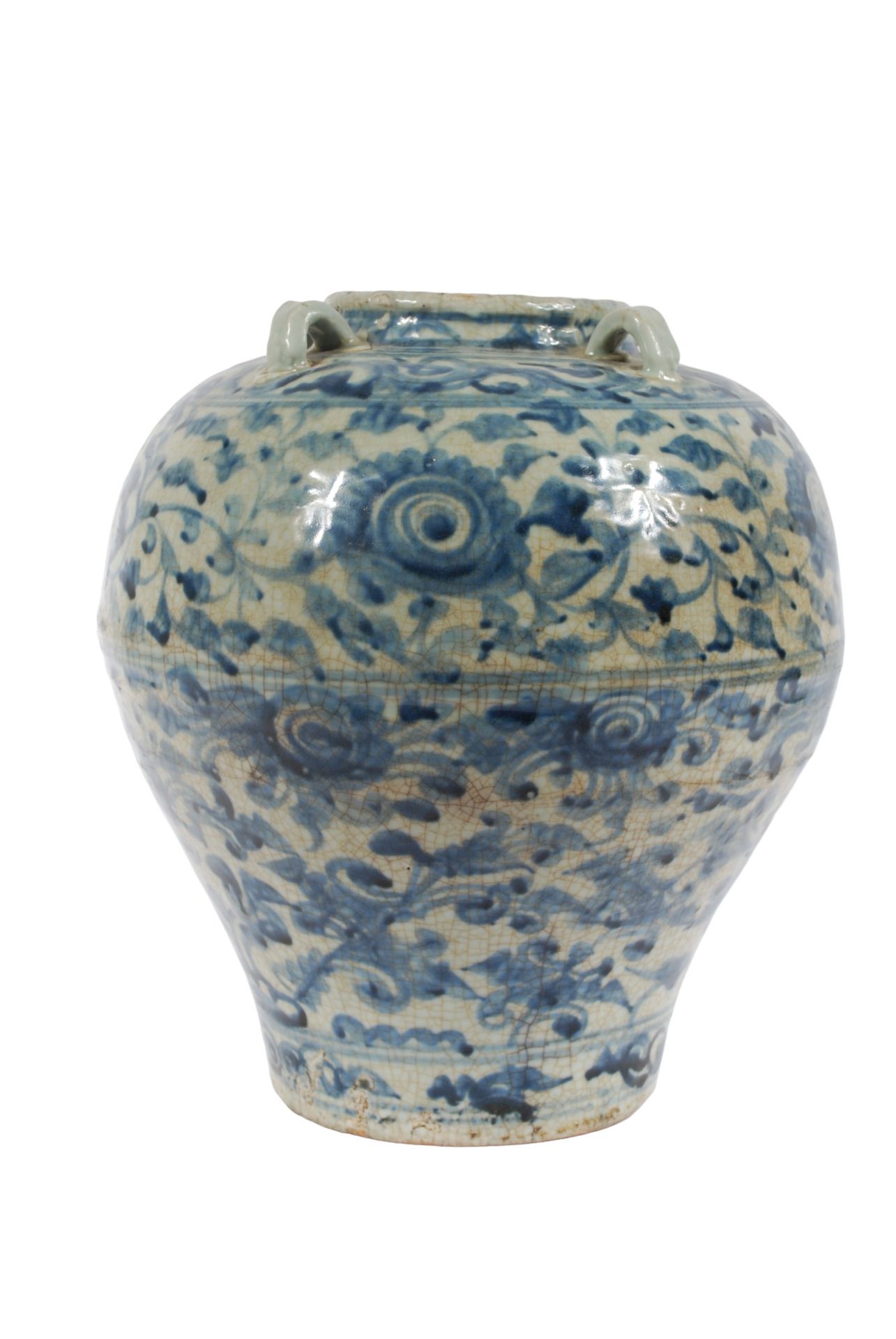 Null 地段包括。



中国或越南

釉下蓝色花纹花瓶，颈部有四个圆环 

H.33厘米

薯片



中国

釉下蓝色装饰的卵形有盖花瓶 

H.29厘米&hellip;
