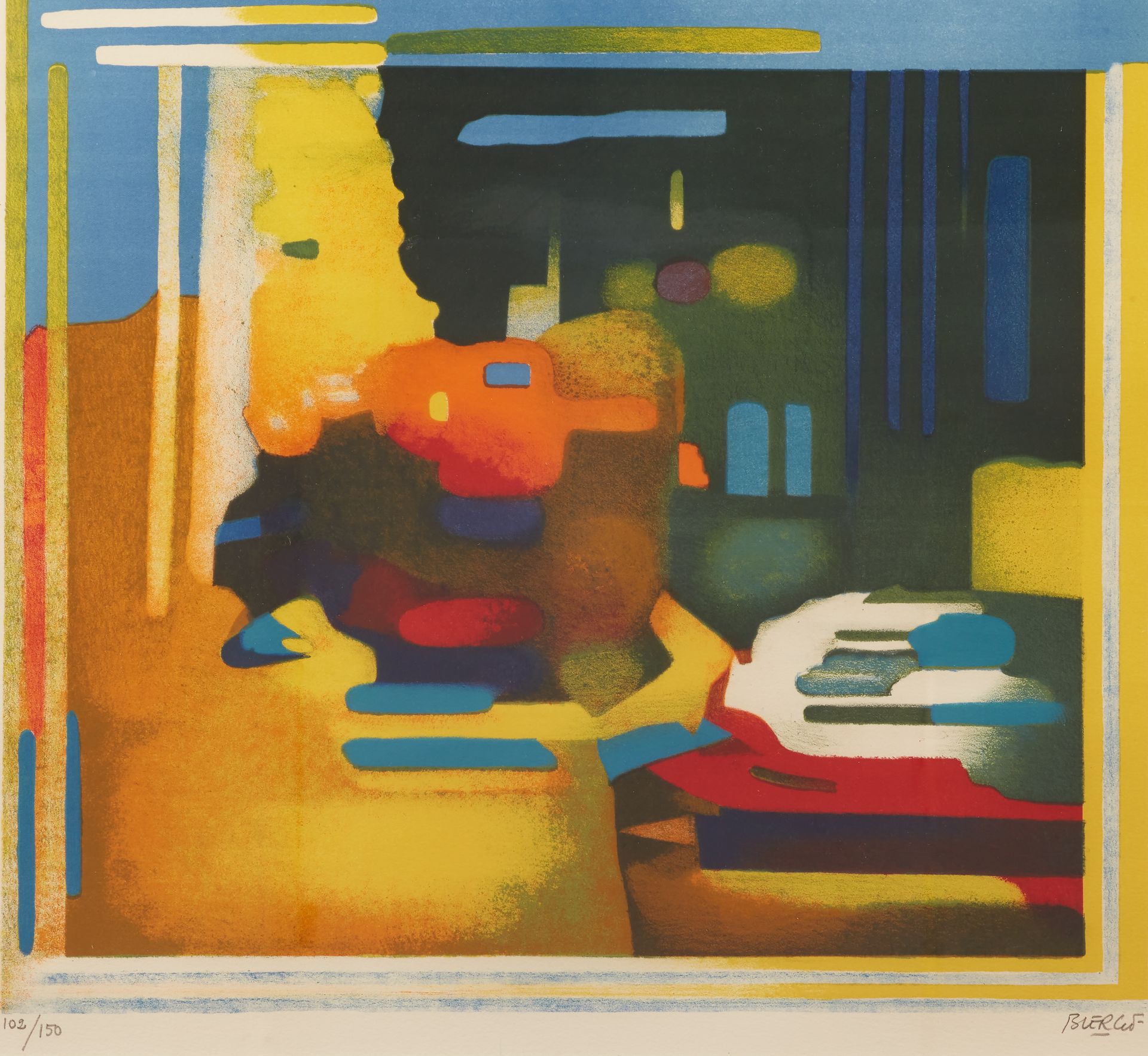 Null Roland BIERGE (1922-1991) 
Still life, 1970
Lithograph signed in pencil low&hellip;