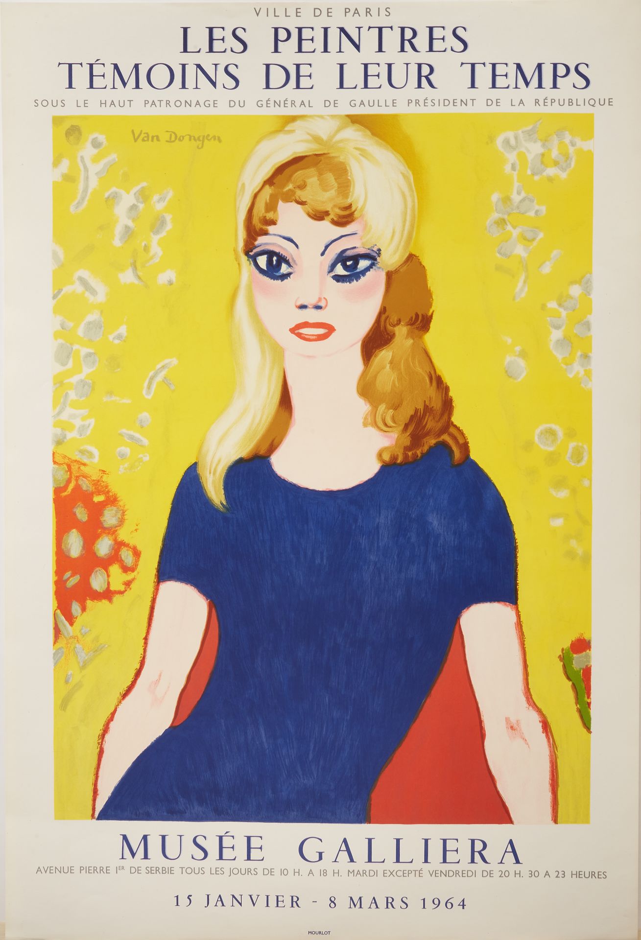 Null D'après Kees VAN DONGEN (1877-1968) 
Brigitte Bardot
Affiche d'exposition a&hellip;
