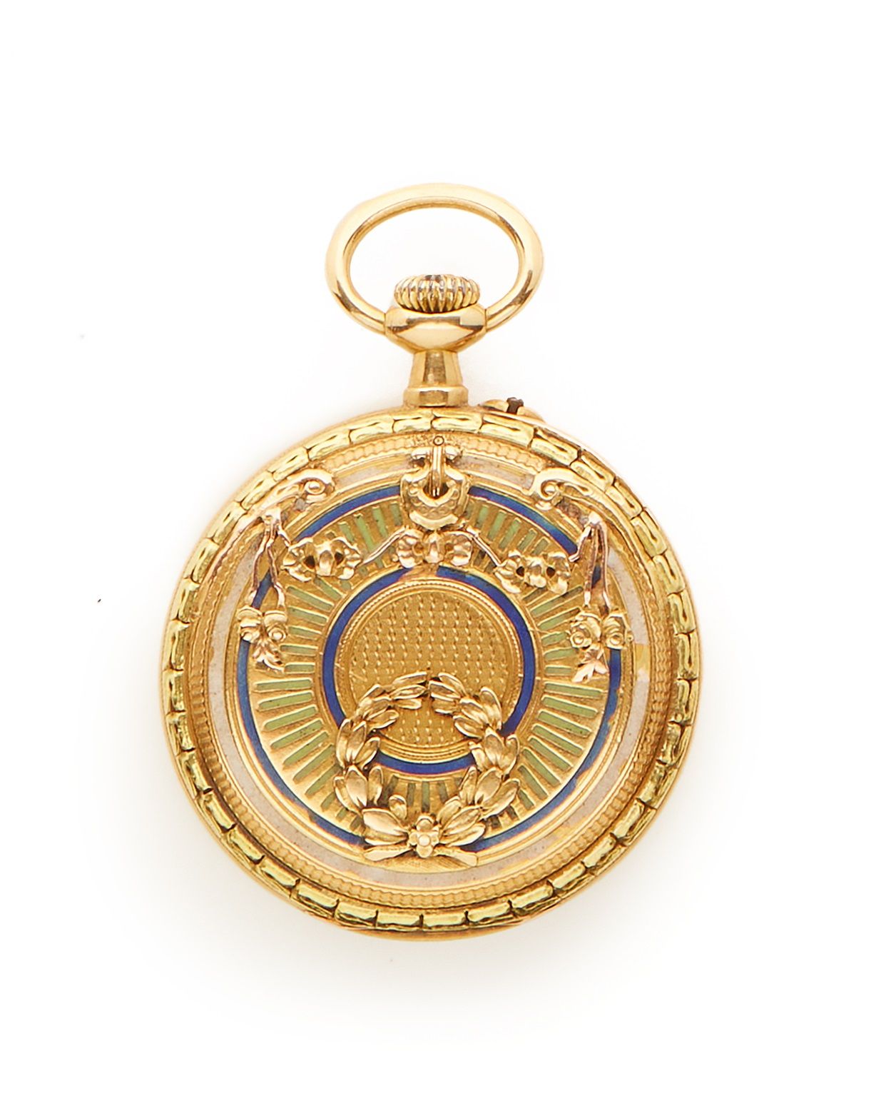 Null Reloj de cuello en oro amarillo de 18 quilates 750/000, la esfera con fondo&hellip;