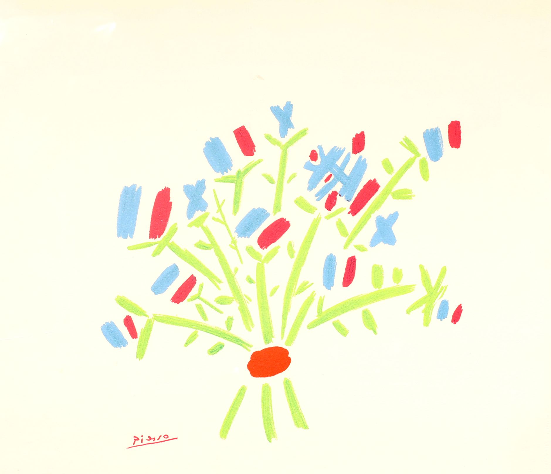 Null Nach Pablo PICASSO (1881-1973) 
Blumenstrauß 
Lithografie, in der Platte si&hellip;