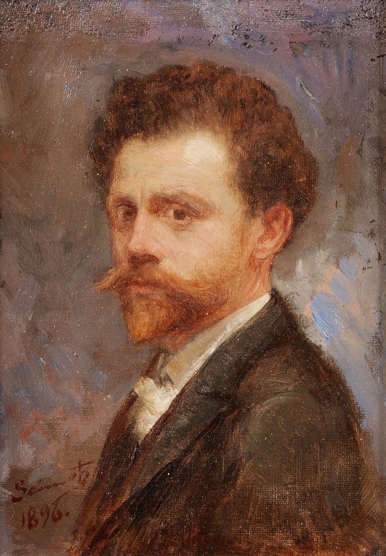 Null Frantz SEIMETZ (1858-1934)
Autoportrait présumé
Huile sur toile sur panneau&hellip;