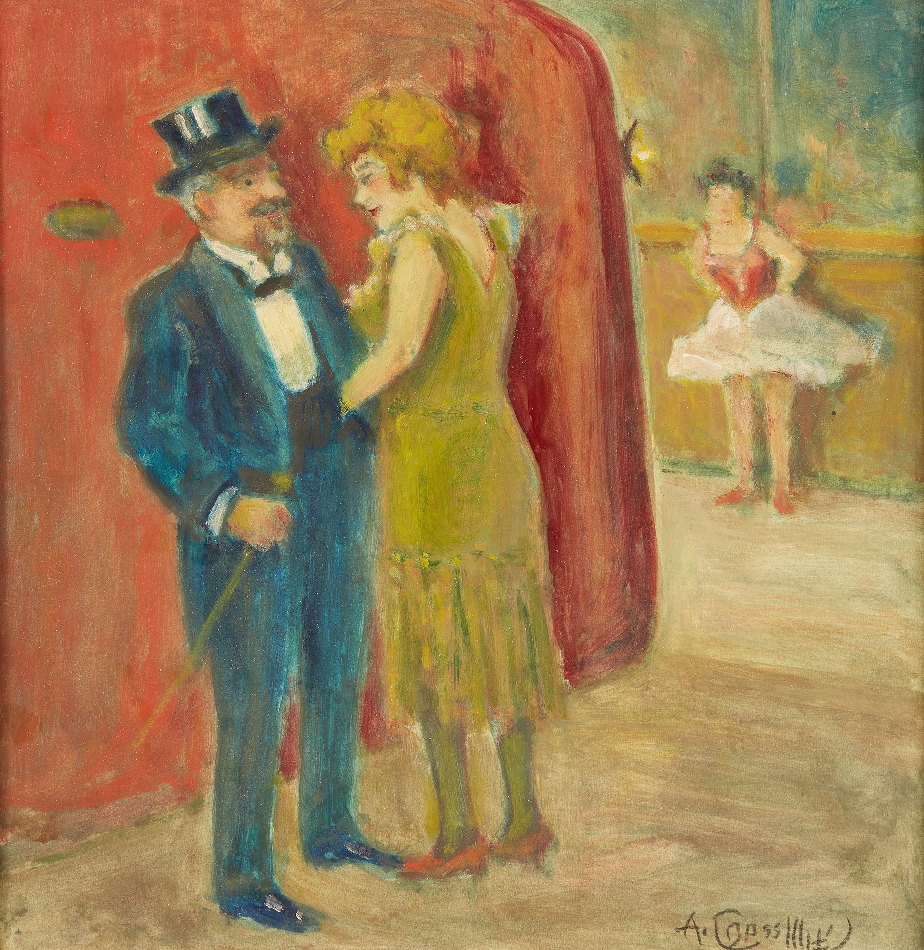 Null Augustin GRASS-MICK (1873-1963)
Danseuse et homme au chapeau haut de forme &hellip;