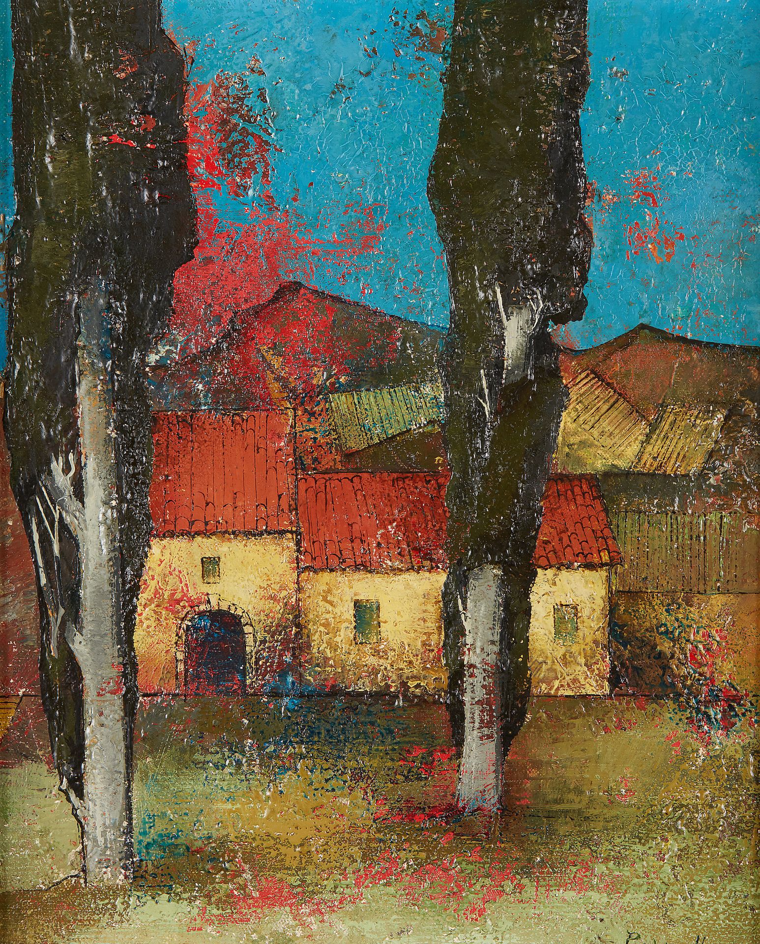Null PIERRE-HENRY (1924-2015)
Maison à la lisière
Huile sur toile
Signée en bas &hellip;