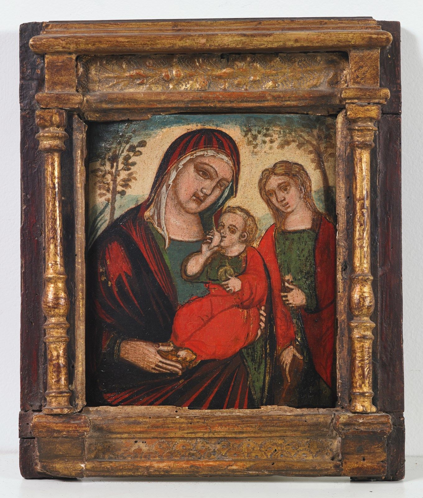 SCUOLA VENETO CRETESE DEL XVII SECOLO Madonna with Child and Young Saint John. É&hellip;