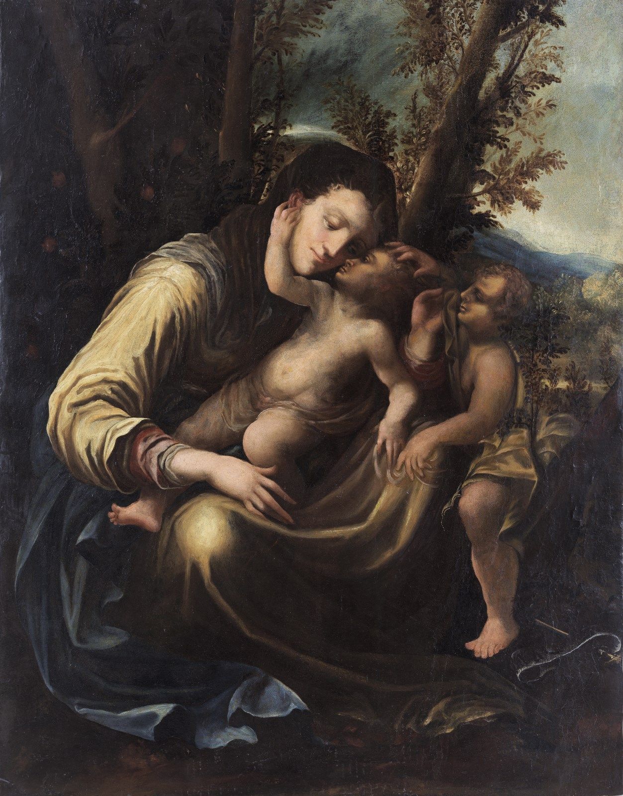 ARTISTA EMILIANO DEL XVI SECOLO Madonna and Child with Young Saint John. 16. Jah&hellip;
