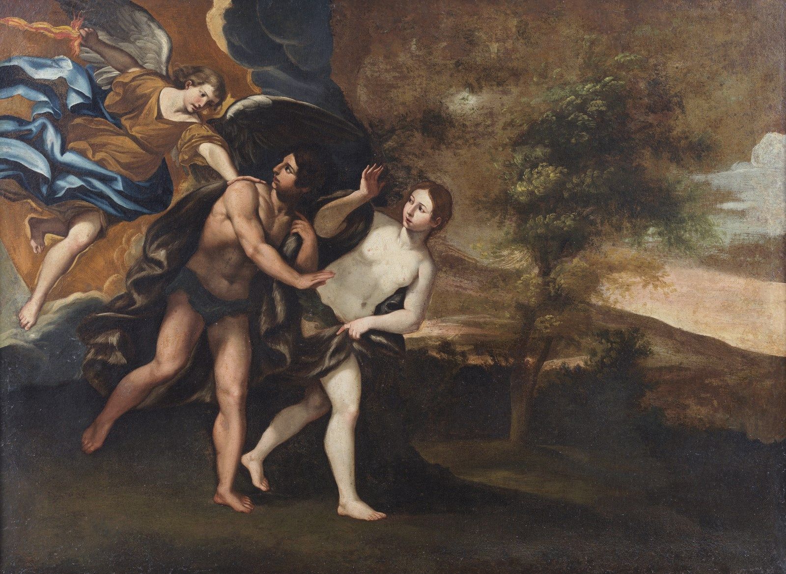 ARTISTA EMILIANO DEL XVII SECOLO Expulsion of Adam and Eve from the Garden of Ed&hellip;