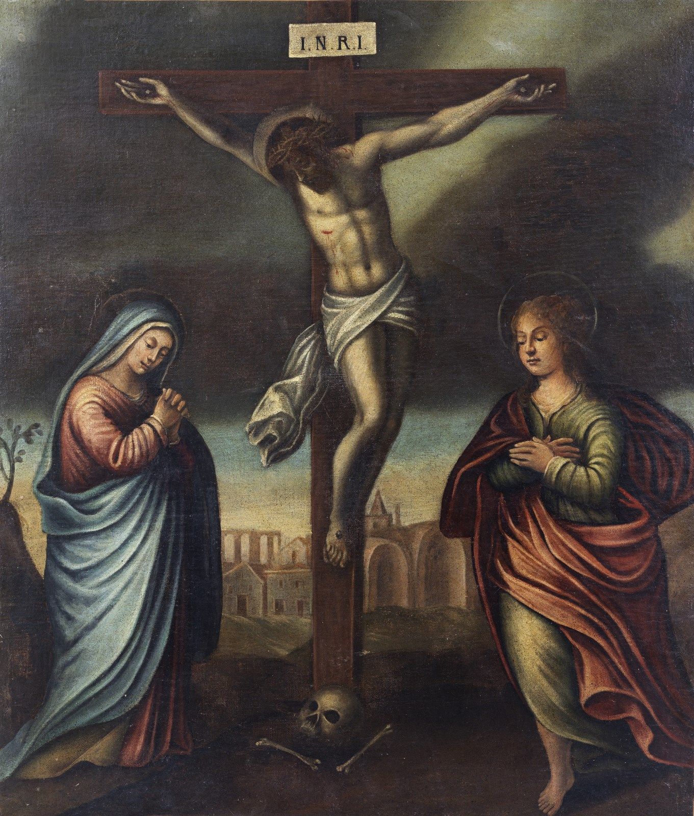 ARTISTA EMILIANO DEL XVII SECOLO Crucifixion of Jesus. 17世纪的埃米利亚诺艺术家，耶稣受难。布面油画.C&hellip;