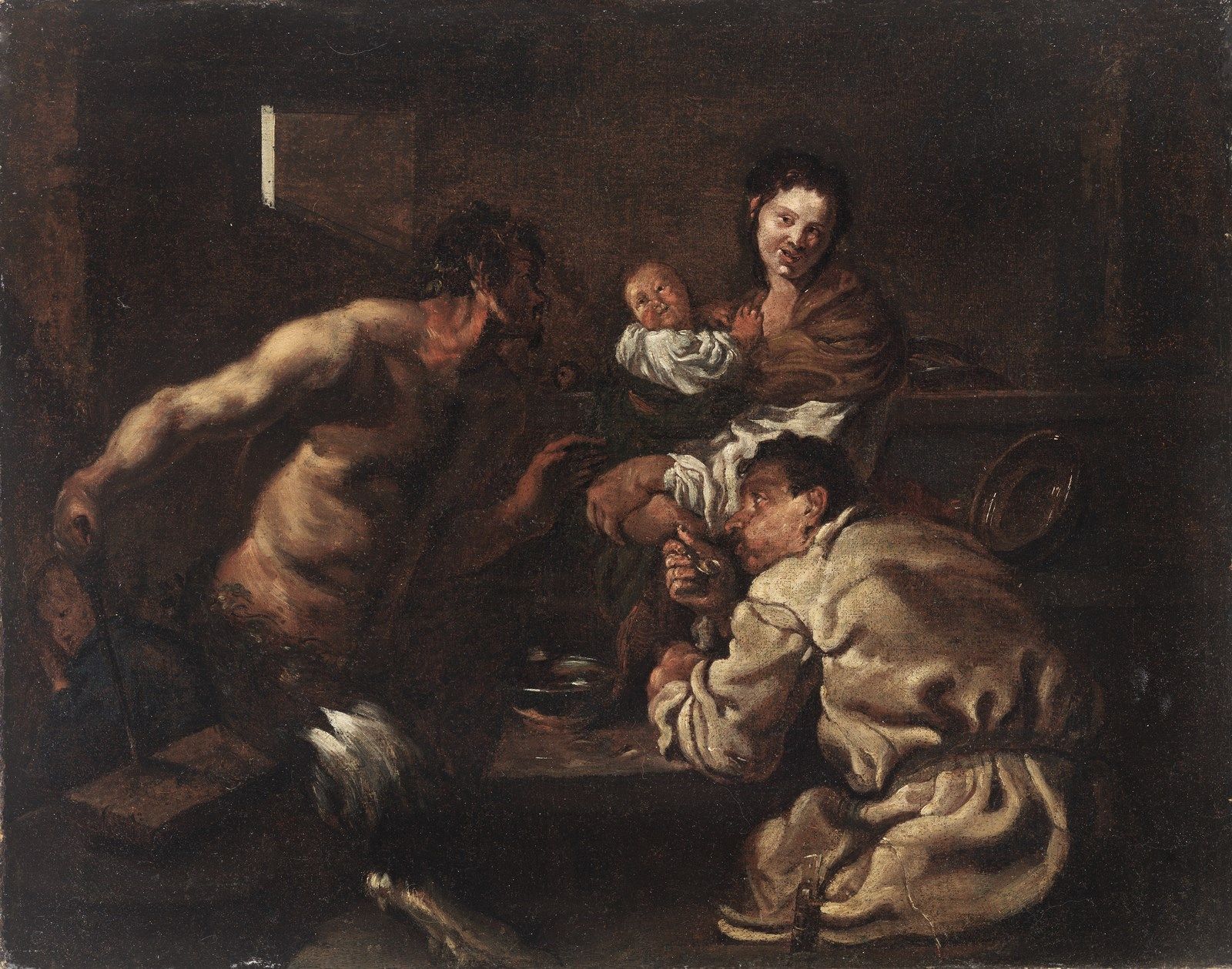 ARTISTA VENETO DEL XVII SECOLO The satyr and the peasant. 17世纪意大利文艺复兴时期的艺术家 讽刺者和&hellip;