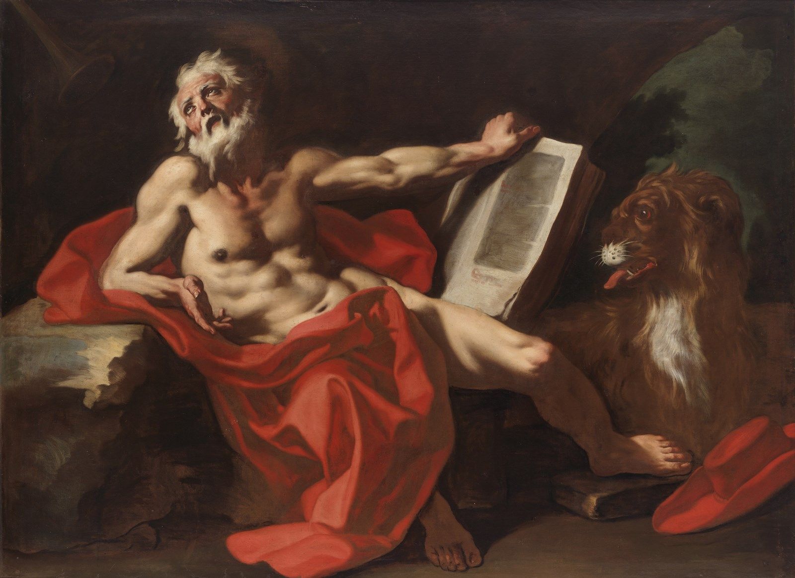 FRANCESCO SOLIMENA Saint Jerome. . Saint Jerome. . Oil on canvas . Cm 205,00 x 1&hellip;