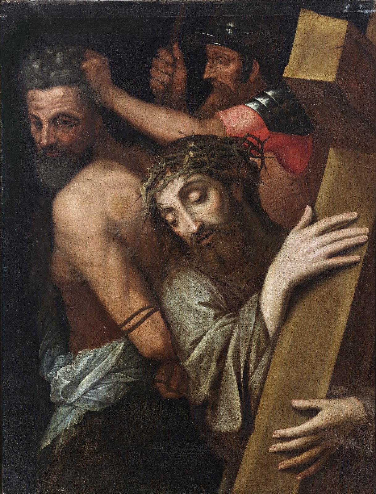 ARTISTA CARAVAGGESCO DEL XVII SECOLO Christ carrying the cross. 17世纪的CARAVAGGESC&hellip;