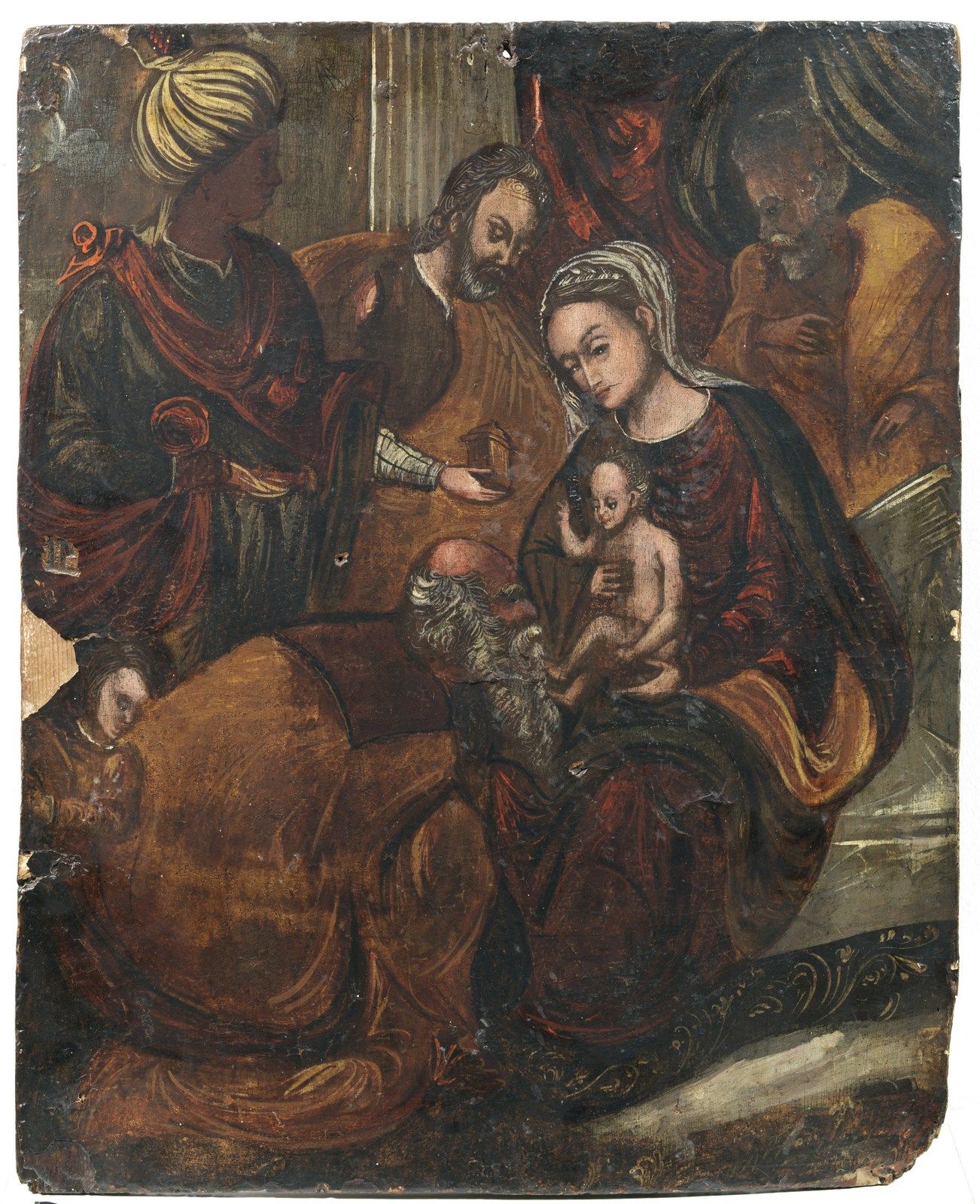 ARTISTA VENETO CRETESE DEL XVI SECOLO Adoration of the Magi. 16世纪威尼托-克里特艺术家的 "Ma&hellip;