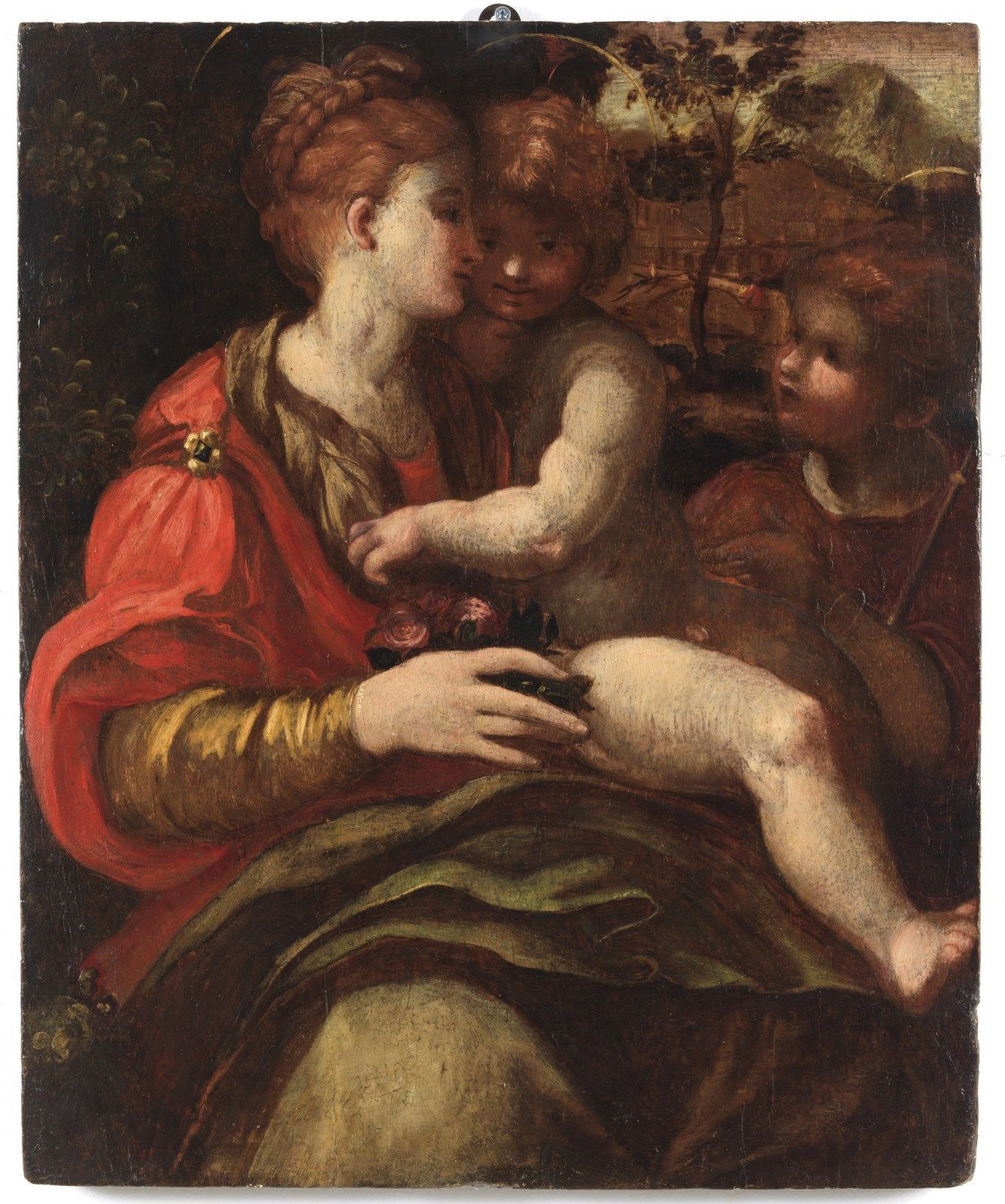 ARTISTA ITALIANO DEL XVI SECOLO Madonna and Child with Young Saint John. La Virg&hellip;