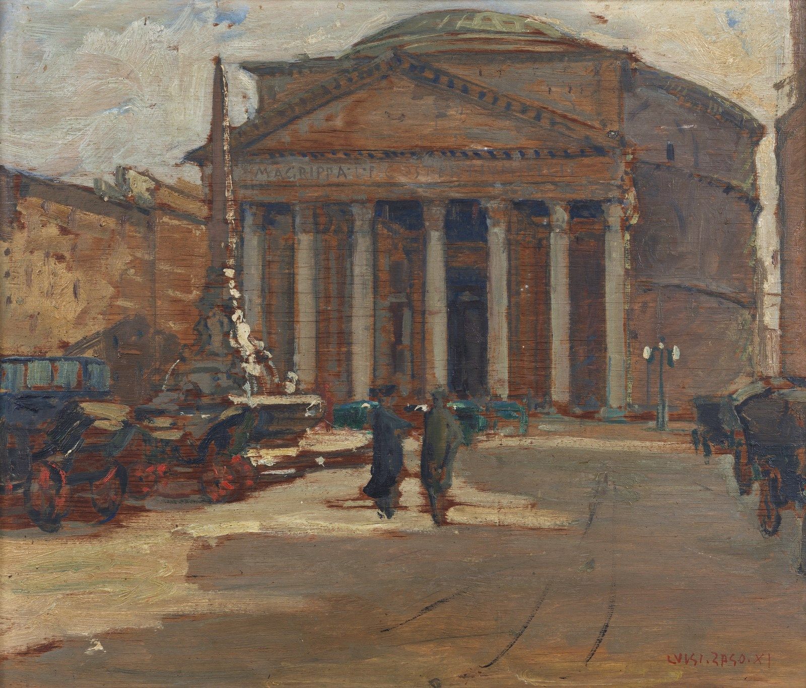 LUIGI ZAGO Pantheon. Pantheon. Oil on board. Cm 50,00 x 60,00. Signature and dat&hellip;