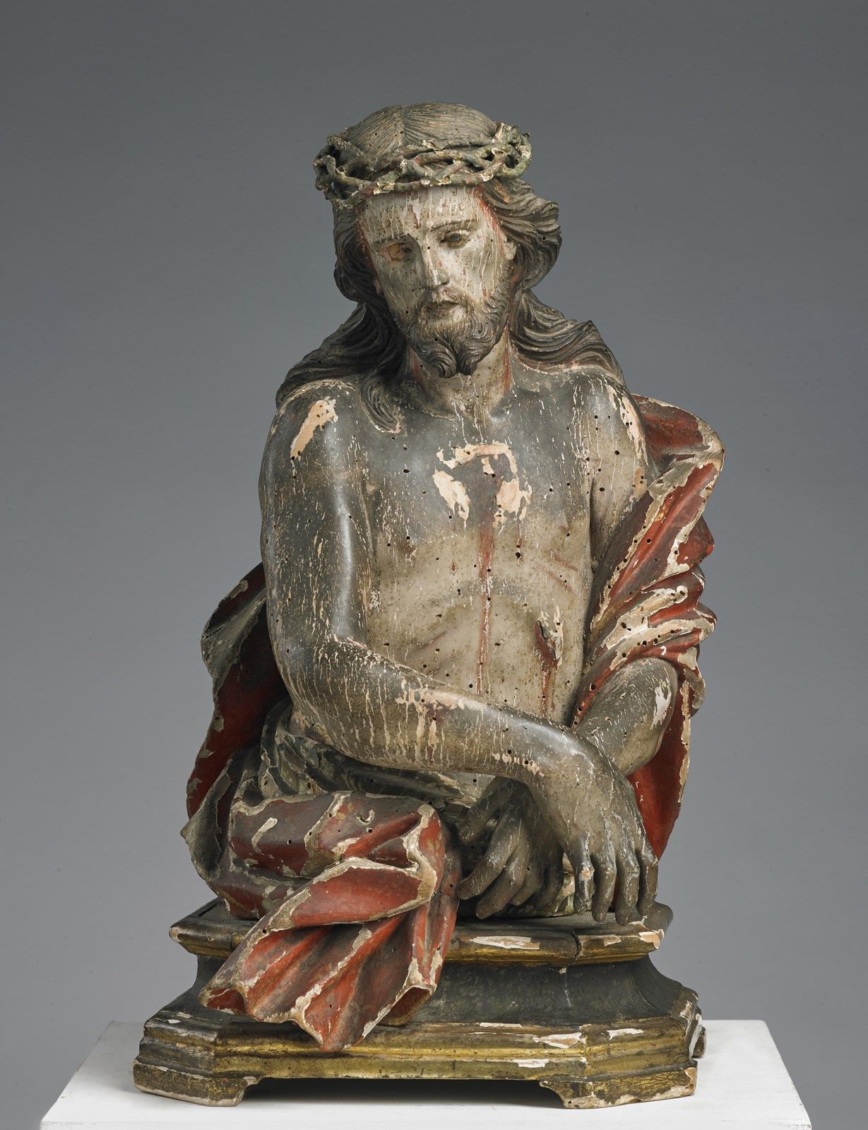SCULTORE NAPOLETANO DEL XVIII SECOLO Polychrome wood sculpture depicting Ecce Ho&hellip;