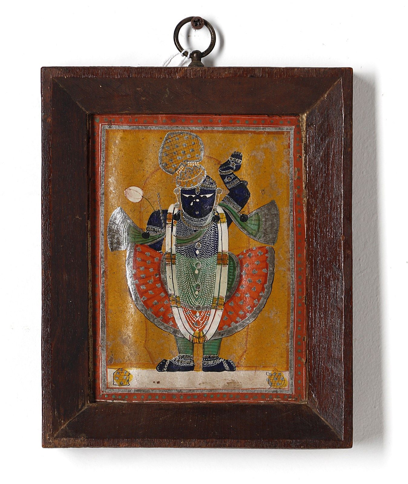 Arte Indiana Miniature painting depicting Krishna Shrinathji Northern India, Raj&hellip;