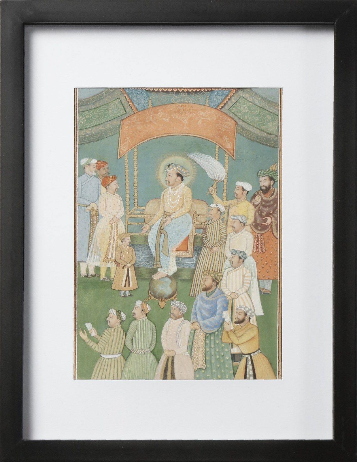 Arte Indiana A miniature painting depicting the Mughal emperor Shah Jahan over t&hellip;