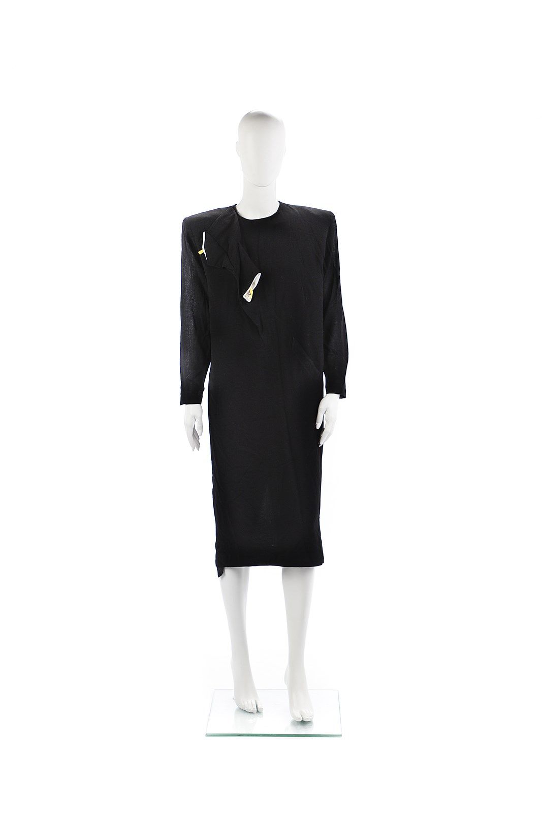 CINZIA RUGGERI Calle collection. Long black cotton dress. Certificate of origin &hellip;