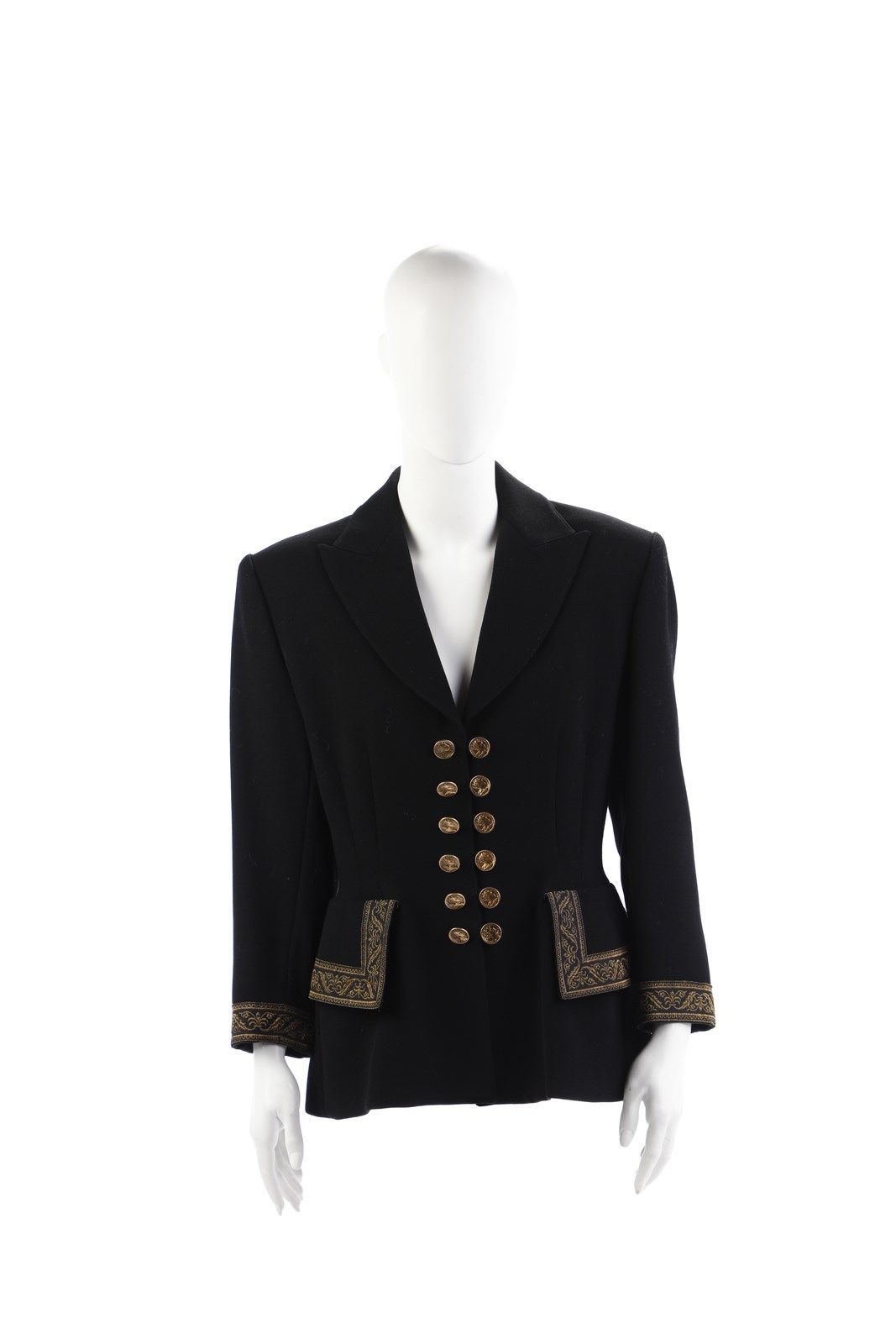 LOLITA LEMPICKA Black jacket with double strand buttons and gold trimmings. Made&hellip;