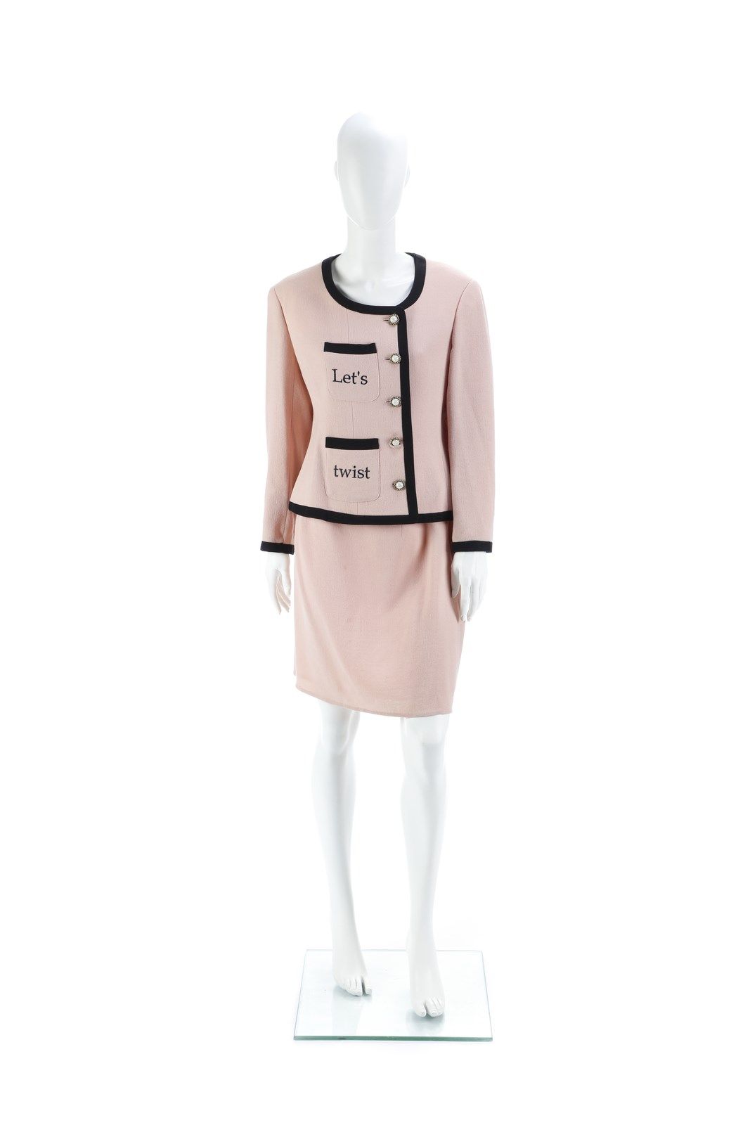 CHEAP AND CHIC BY MOSCHINO Suit in shades of pink, complete with skirt and "Let'&hellip;