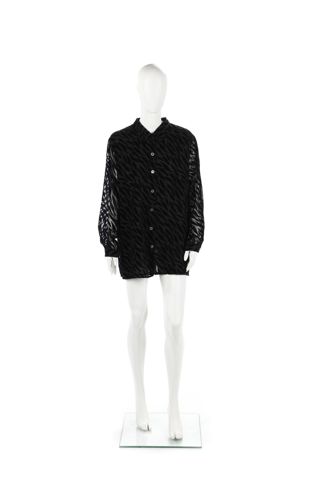 KRIZIA Black viscose blouse. Size 44. Krizia label - Made in Italy present. 90's&hellip;