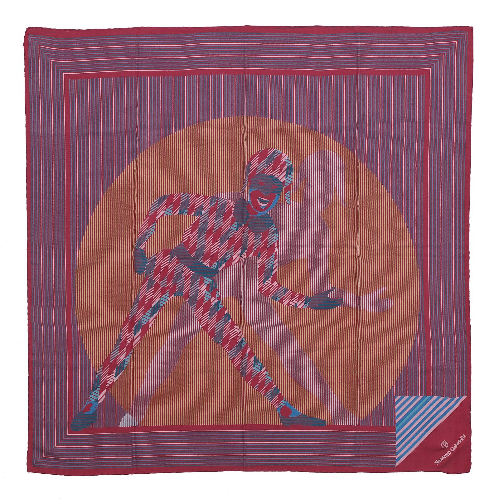 NAZARENO GABRIELLI Silk foulard. Foulard di seta. Seta. Cm 85,00 x 85,00.