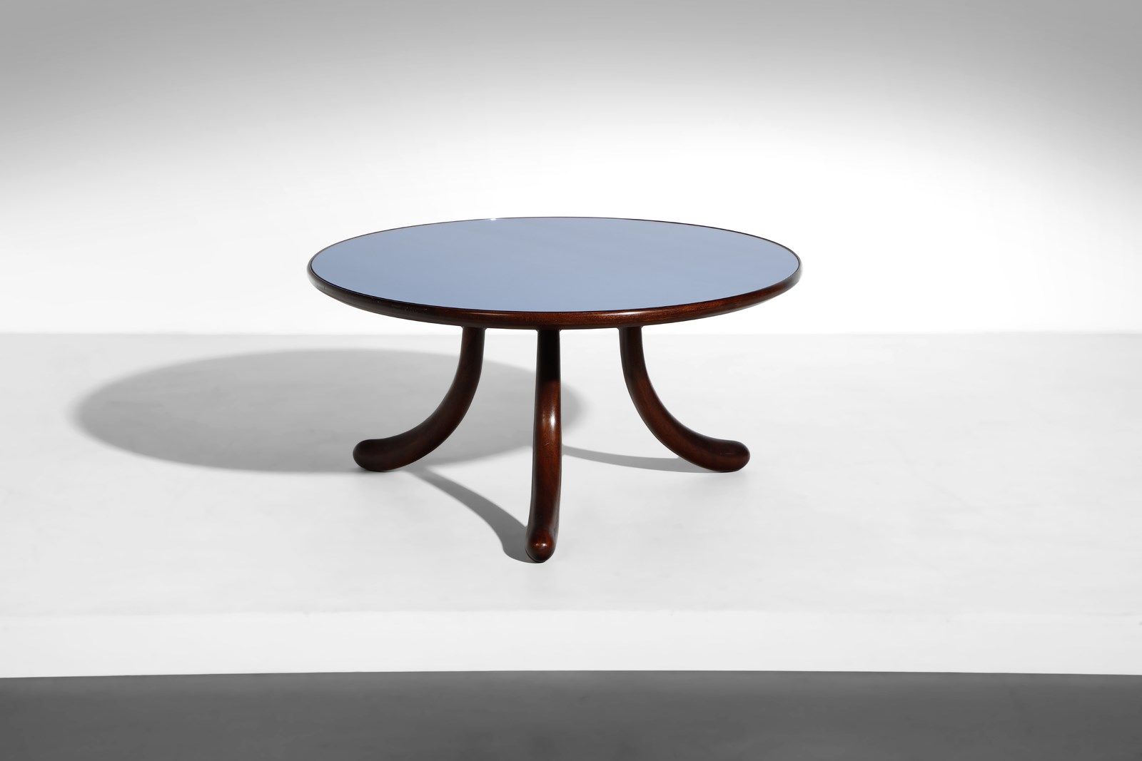 BORSANI OSVALDO (1911 - 1985) OSVALDO Coffee table. Rosewood, coloured and mirro&hellip;