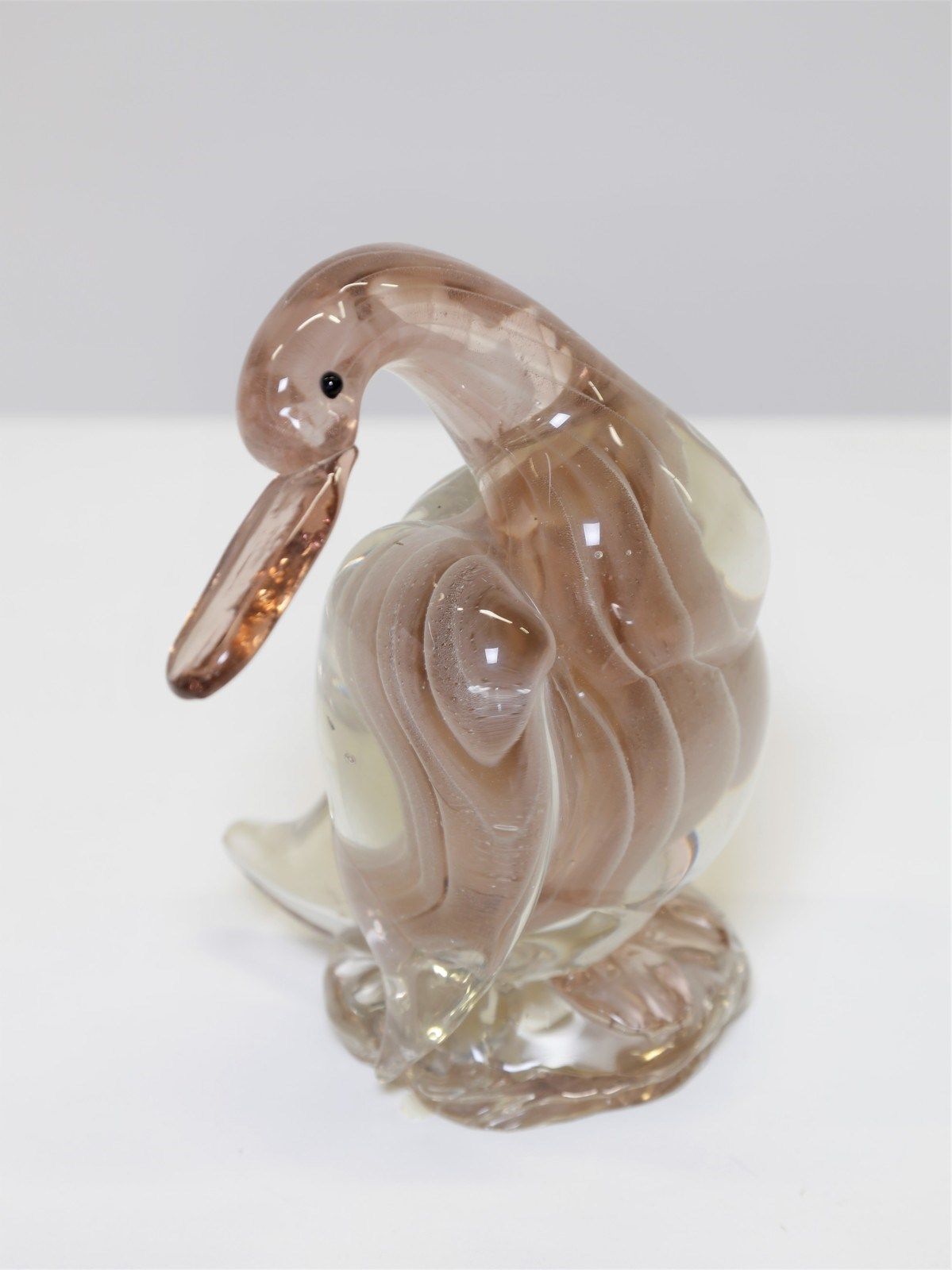 BARBINI ALFREDO (1912 - 2007) ALFREDO Hot molded coot in solid submerged glass w&hellip;