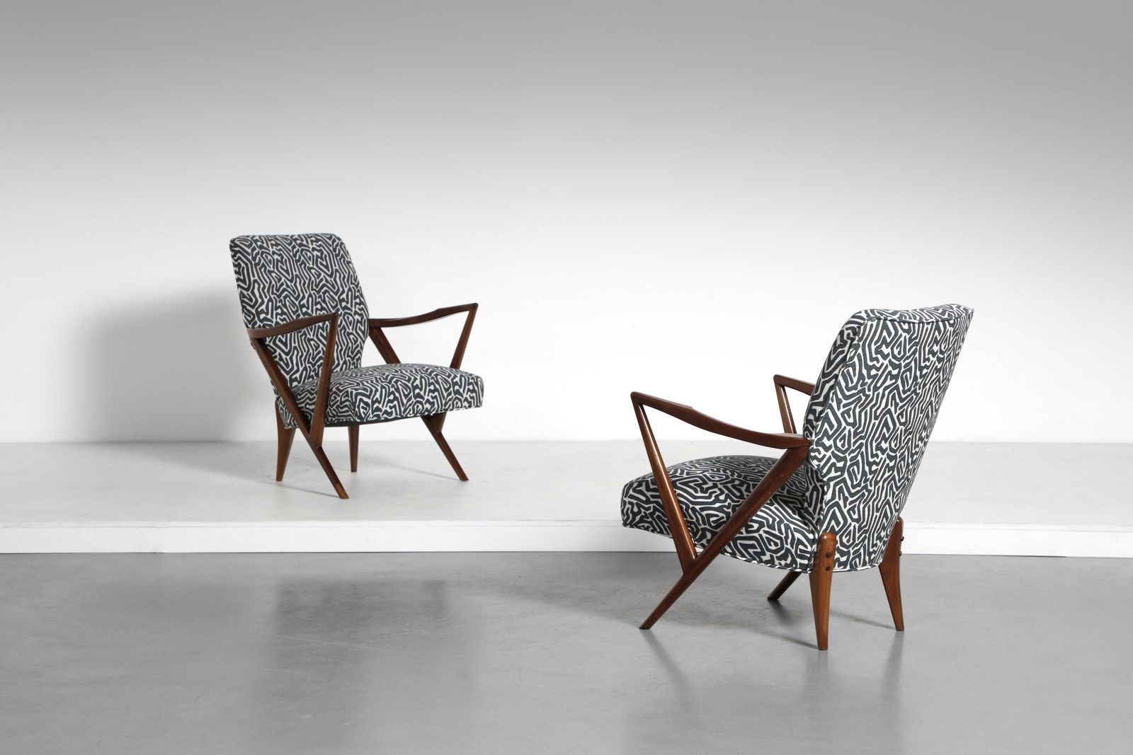 SCAPINELLI GIUSEPPE (1891 - 1982) GIUSEPPE Pair of armchairs, Brazilian manufact&hellip;