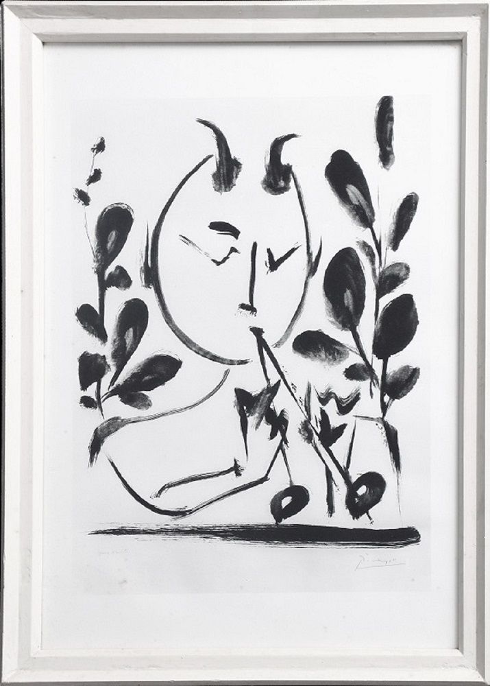 PICASSO PABLO (1881 - 1973) 
Faune aux branchages. Litographie, 36x49 cm, P.D.A.&hellip;