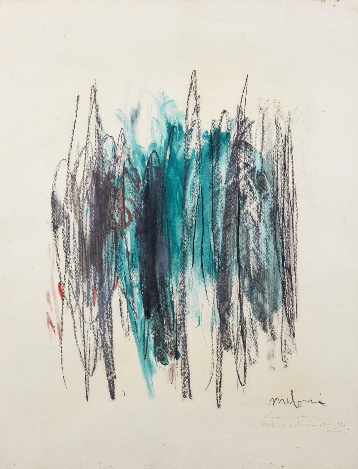 MELONI GINO (1905 - 1989) MELONI GINO (1905 - 1989). Untitled.. Signature, dedic&hellip;