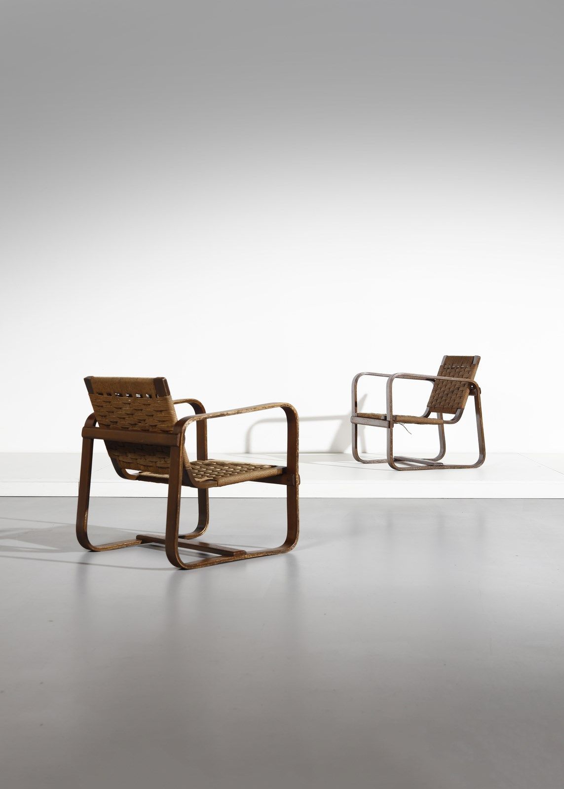PAGANO POGATSHNING GIUSEPPE (1896 - 1945) Pair of armchairs for Bocconi Universi&hellip;