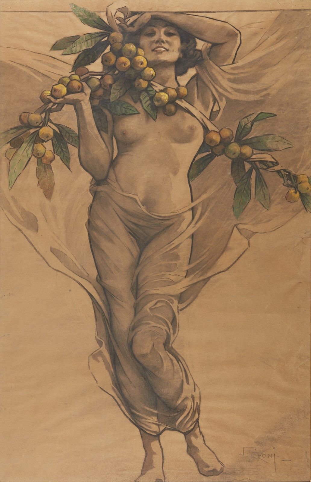 PETRONI ANDREA (1863 - 1943) Untitled. 佩特罗尼-安德烈（1863 - 1943）。无题。签名右下方。出处：私人收藏，罗马&hellip;