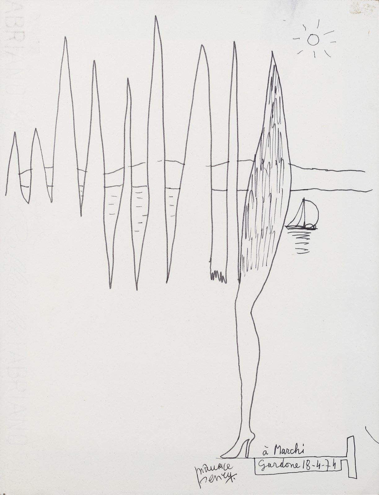 MAURICE HENRY (1907 - 1984) Untitled. 莫里斯-亨利（1907 - 1984）。无题。签名、献词和年份右下方。法比拉诺-拉斐&hellip;