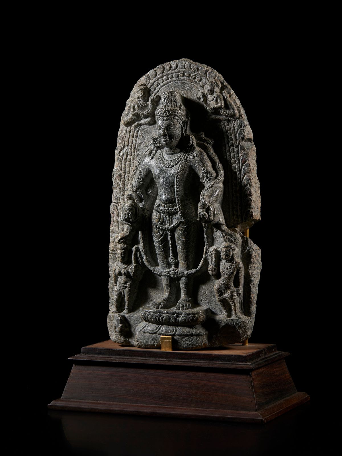 Indian Art A black stone stele portraying Lord Vishnu Indian Art. A black stone &hellip;