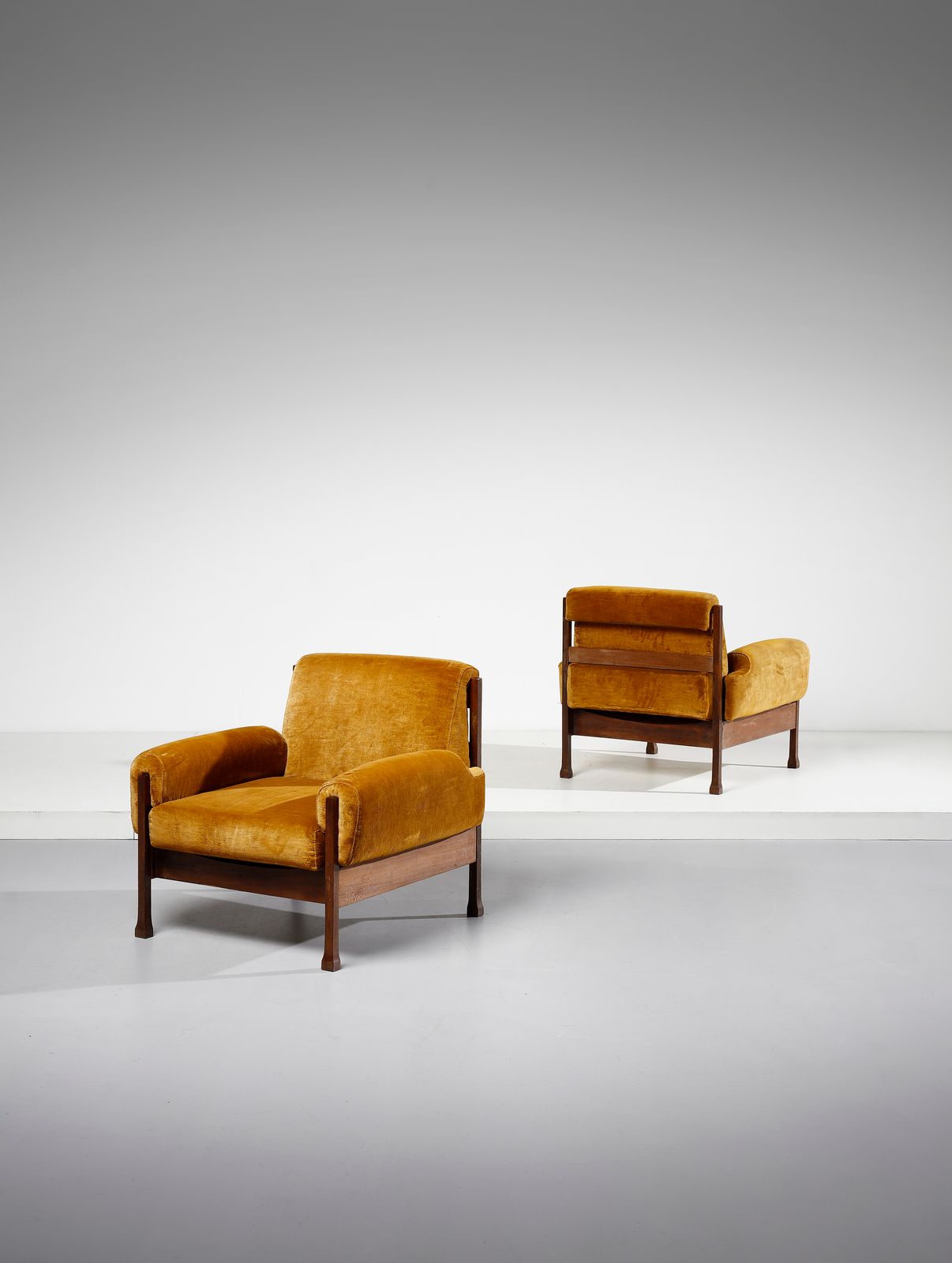 SAPORITI SERGIO (1928 - 2014) SAPORITI SERGIO (1928 - 2014). Pair of armchairs. &hellip;