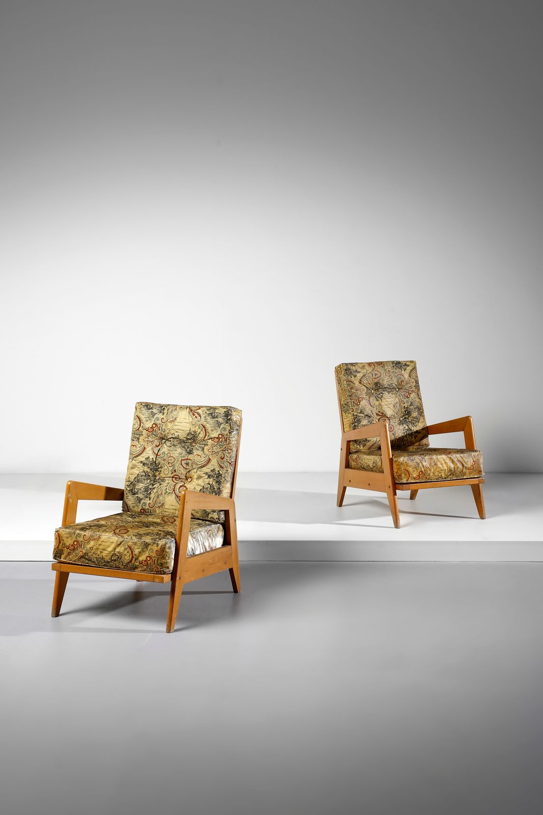 ITALIAN WORK ITALIAN WORK. Pair of armchairs. 1950s.. Cm 54,00 x 80,00 x 75,00.