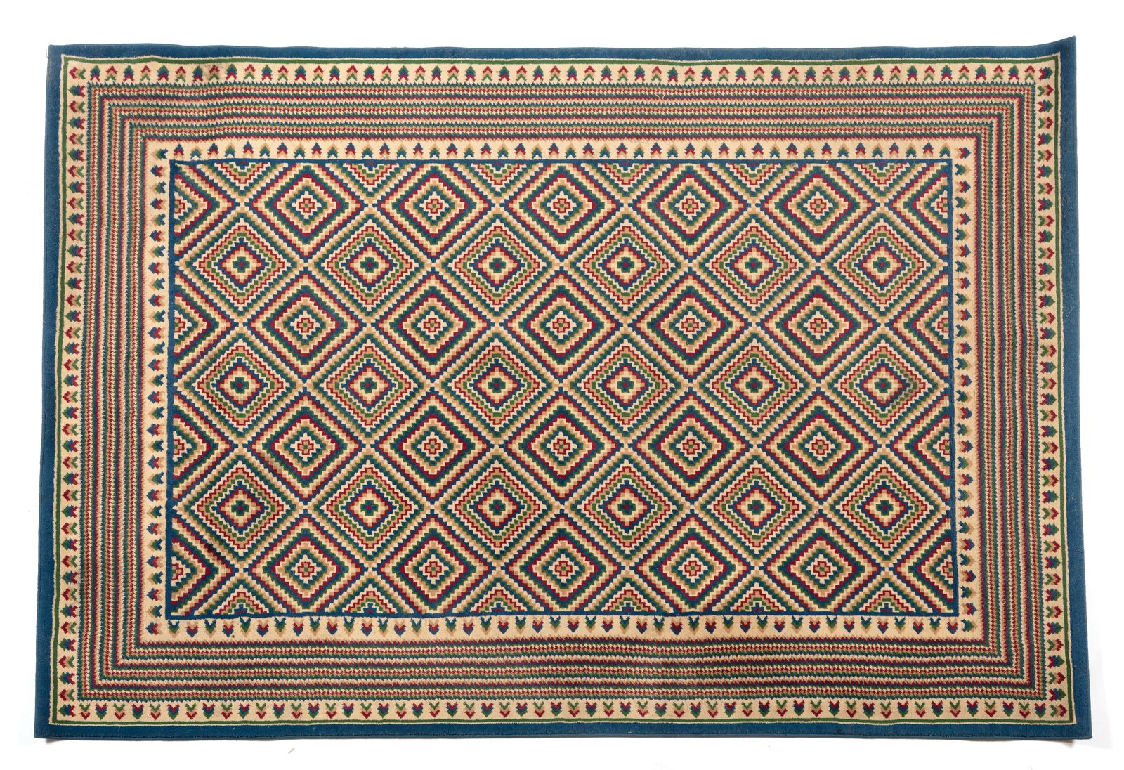 MISSONI MISSONI.地毯。制造标签，1970年代。厘米161,00 x 236,00。
